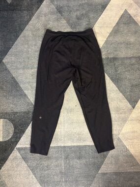 lululemon athletica Black Mid-Rise Leggings with Logo Tab